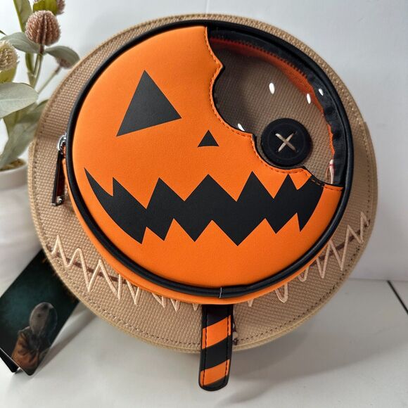 New Loungefly Trick or Treat Sam Pumpkin Lollipop Crossbody Bag TRTTB0001 NWT - Picture 1 of 12